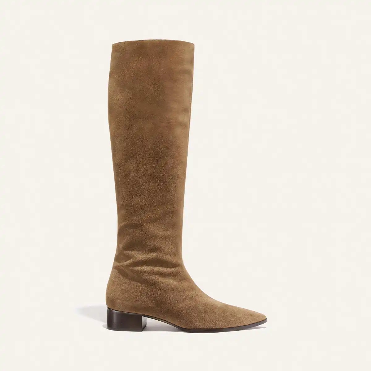 The Hayes Knee-High Boot - Driftwood Suede