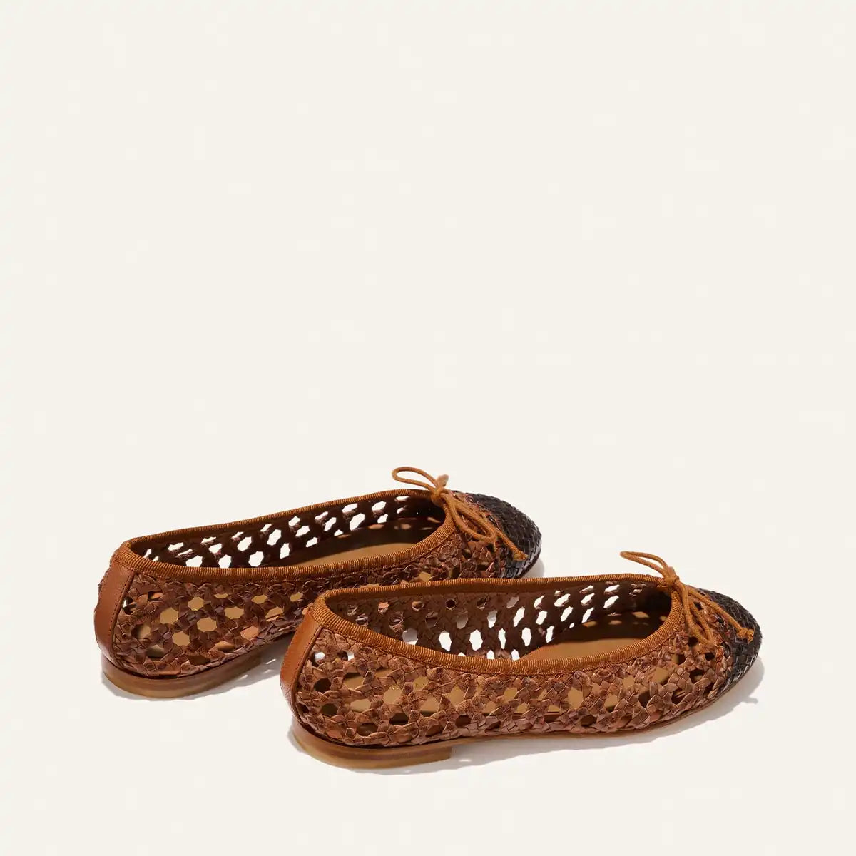 The Demi - Saddle and Espresso Woven Leather