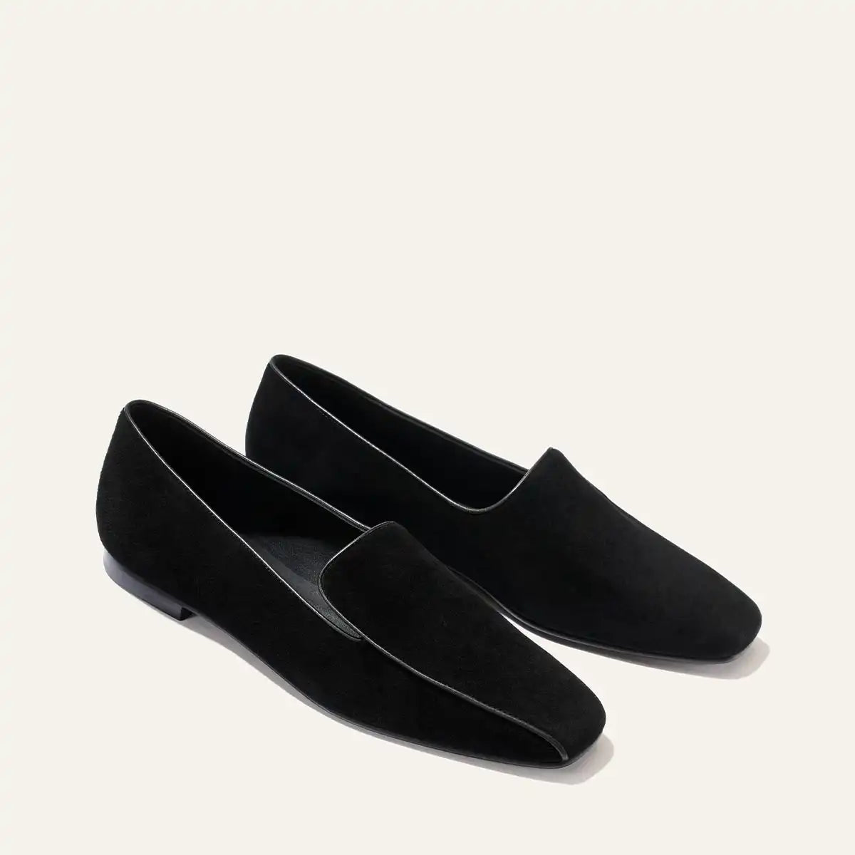 The Portia Loafer - Black Suede