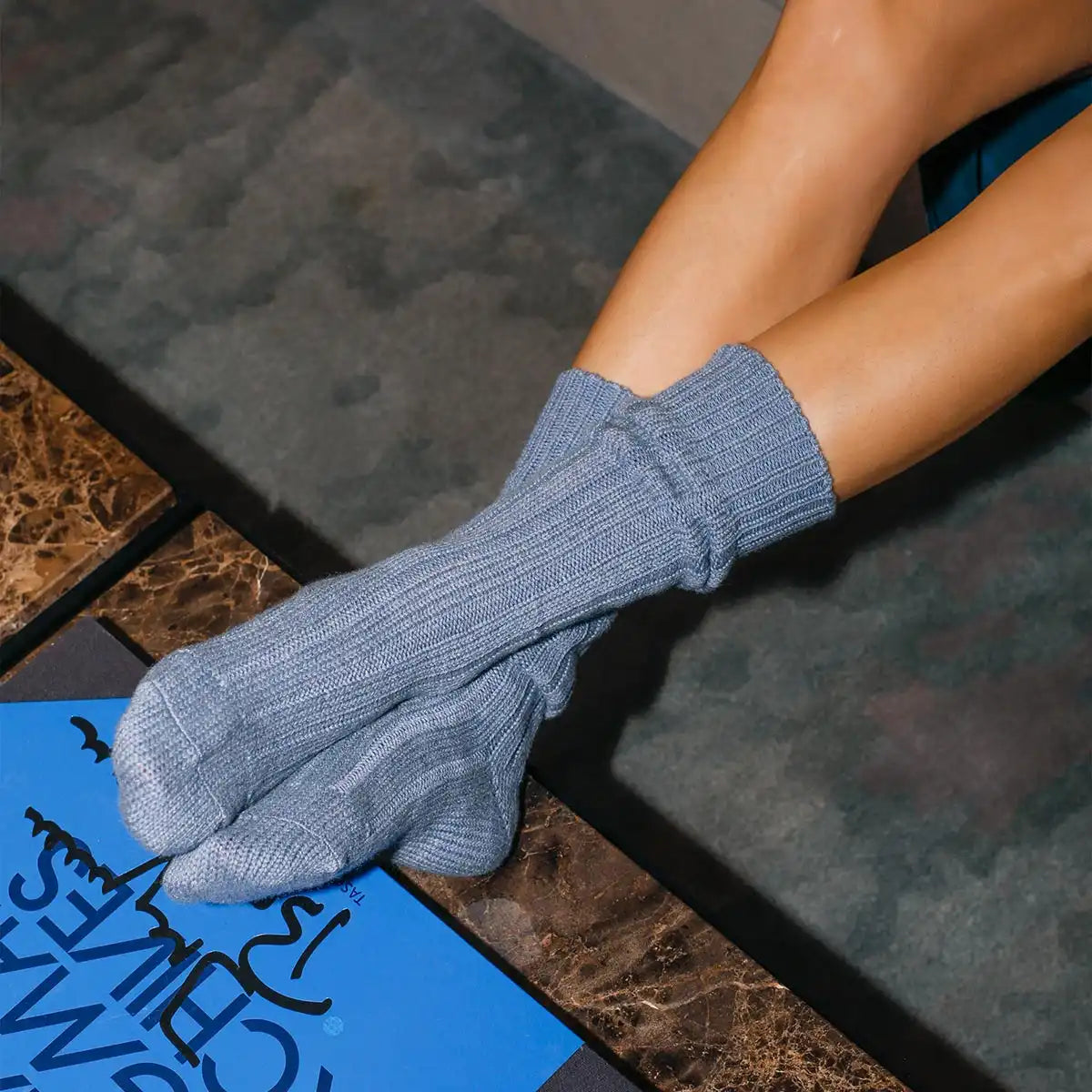 The Cozy Sock - Blue Cashmere