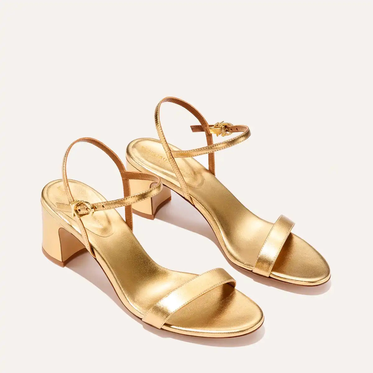 The Cleo Sandal - Gold Nappa