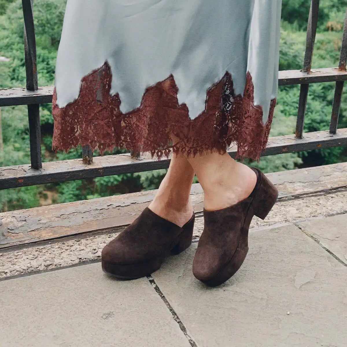 Alison Roman x Margaux: The Atlantic Clog - Dark Chocolate Suede