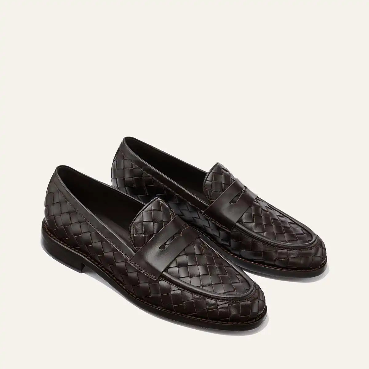 The Marlowe Loafer - Brown Woven Pasado Calf