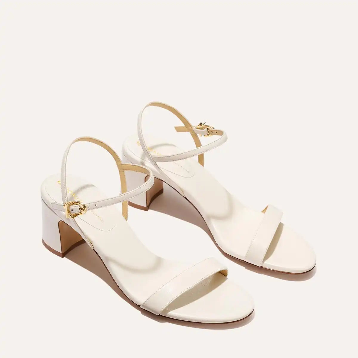 The Cleo Sandal - Ivory Nappa