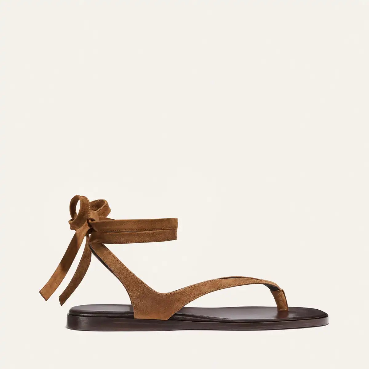 The Palermo Wrap Sandal - Nutmeg Suede