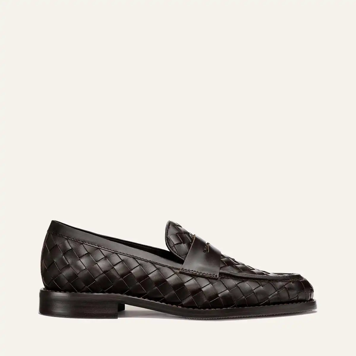 The Marlowe Loafer - Brown Woven Pasado Calf