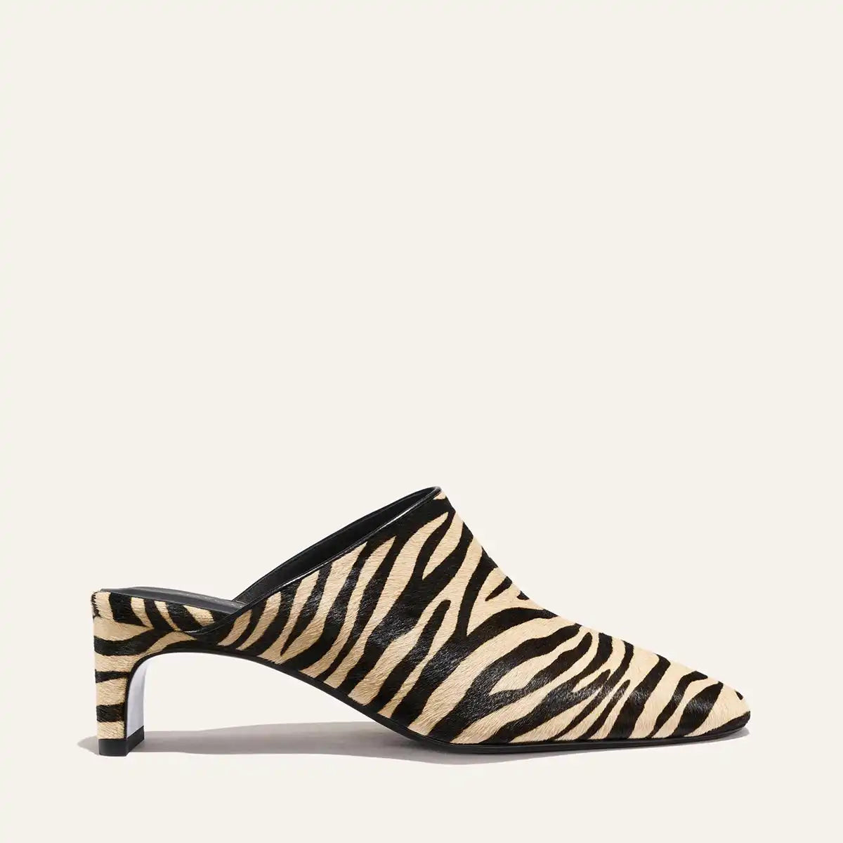 The Brera Mule - Tan Zebra Haircalf