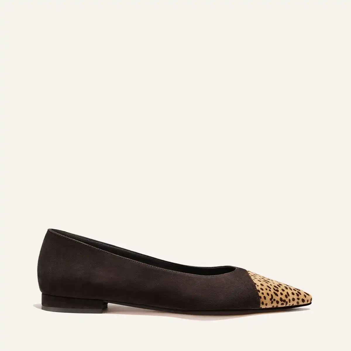 The Alba - Molasses Suede and Tan Mini Cheetah Haircalf