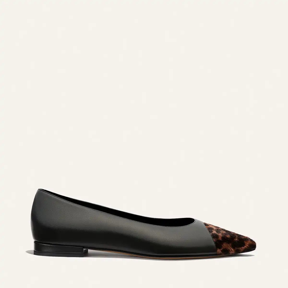 The Alba - Black Nappa and Leopard Haircalf
