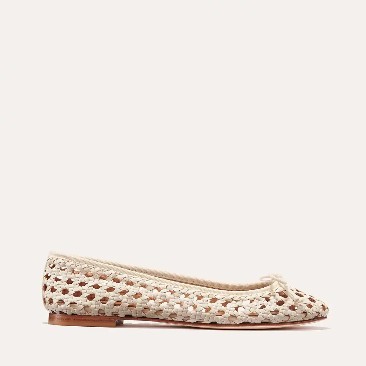 The Demi - Ecru Woven Leather