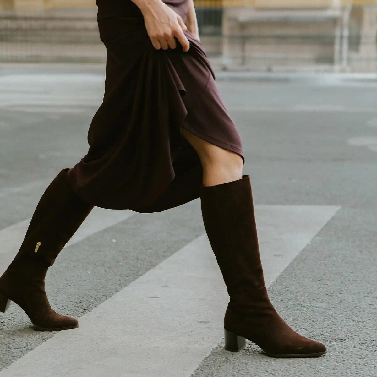 The Uptown Boot - Chocolate Suede