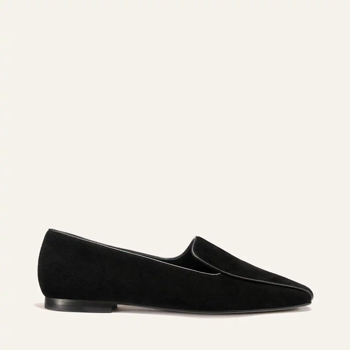 The Portia Loafer - Black Suede