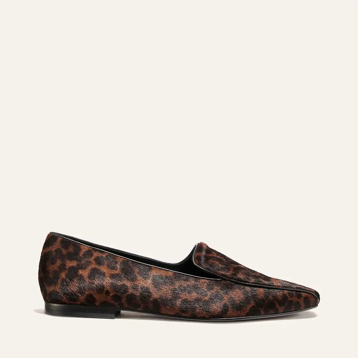 The Portia Loafer - Chocolate Leopard Haircalf