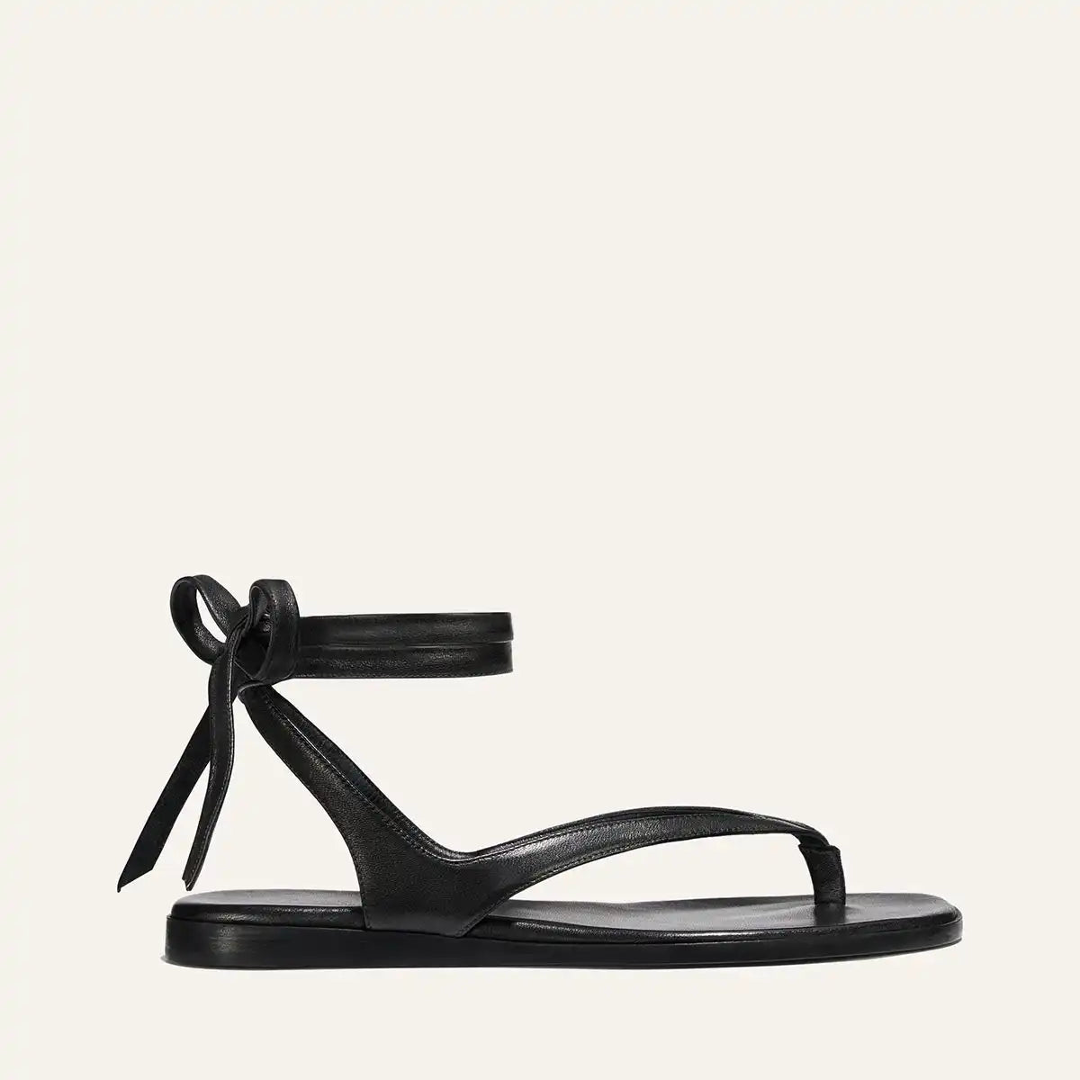 The Palermo Wrap Sandal - Black Nappa