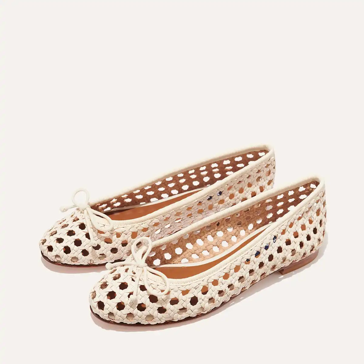The Demi - Ecru Woven Leather
