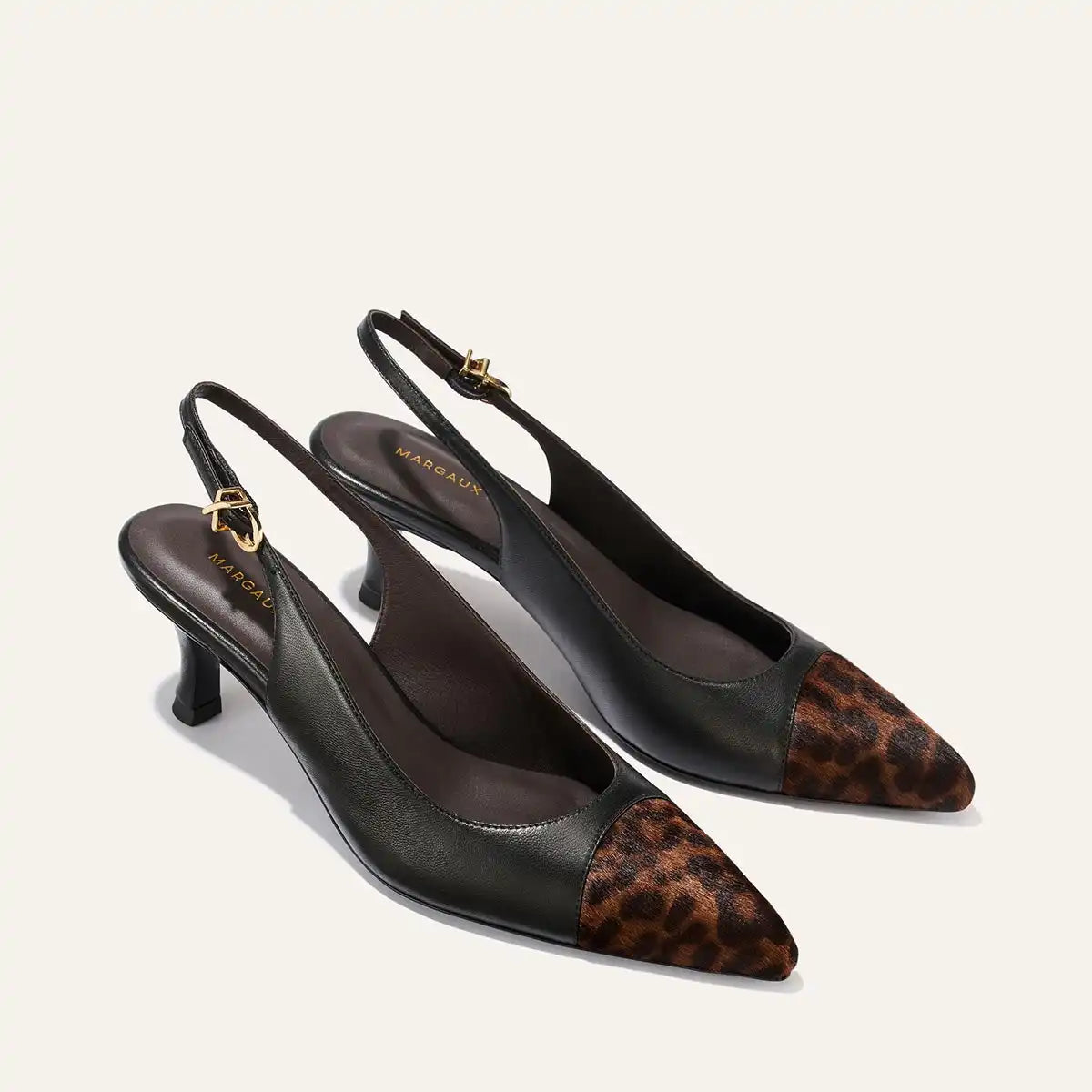 The Colette - Black Nappa and Leopard Haircalf