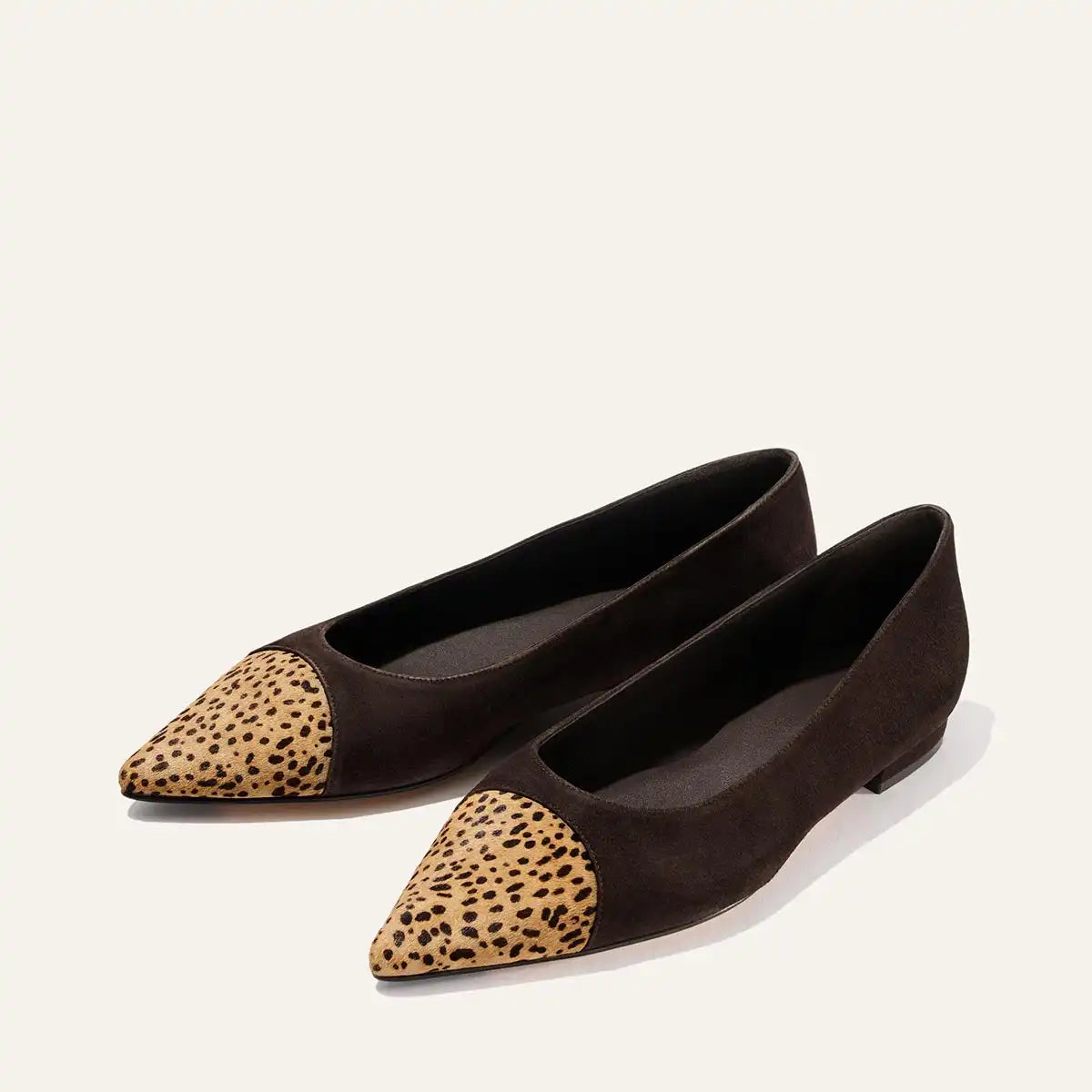 The Alba - Molasses Suede and Tan Mini Cheetah Haircalf