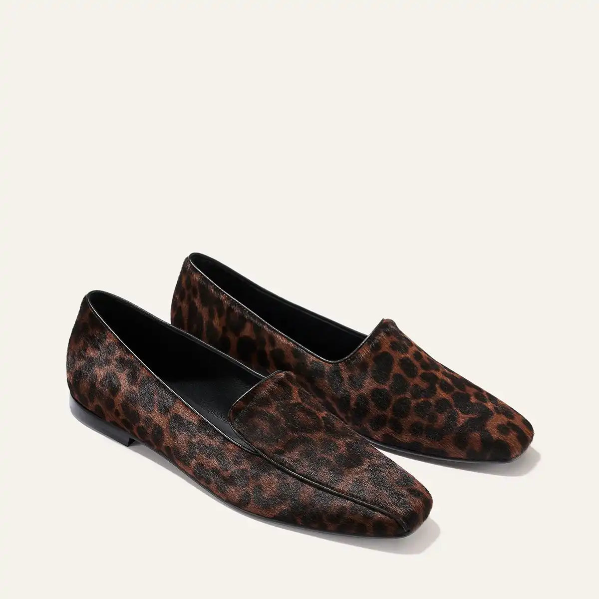 The Portia Loafer - Chocolate Leopard Haircalf