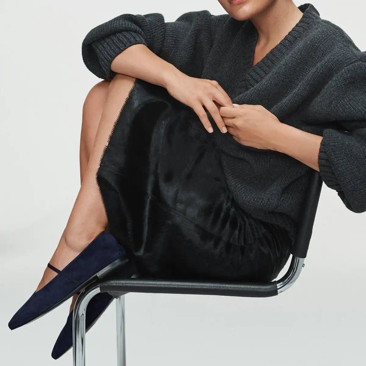 The Phoebe - Indigo Suede