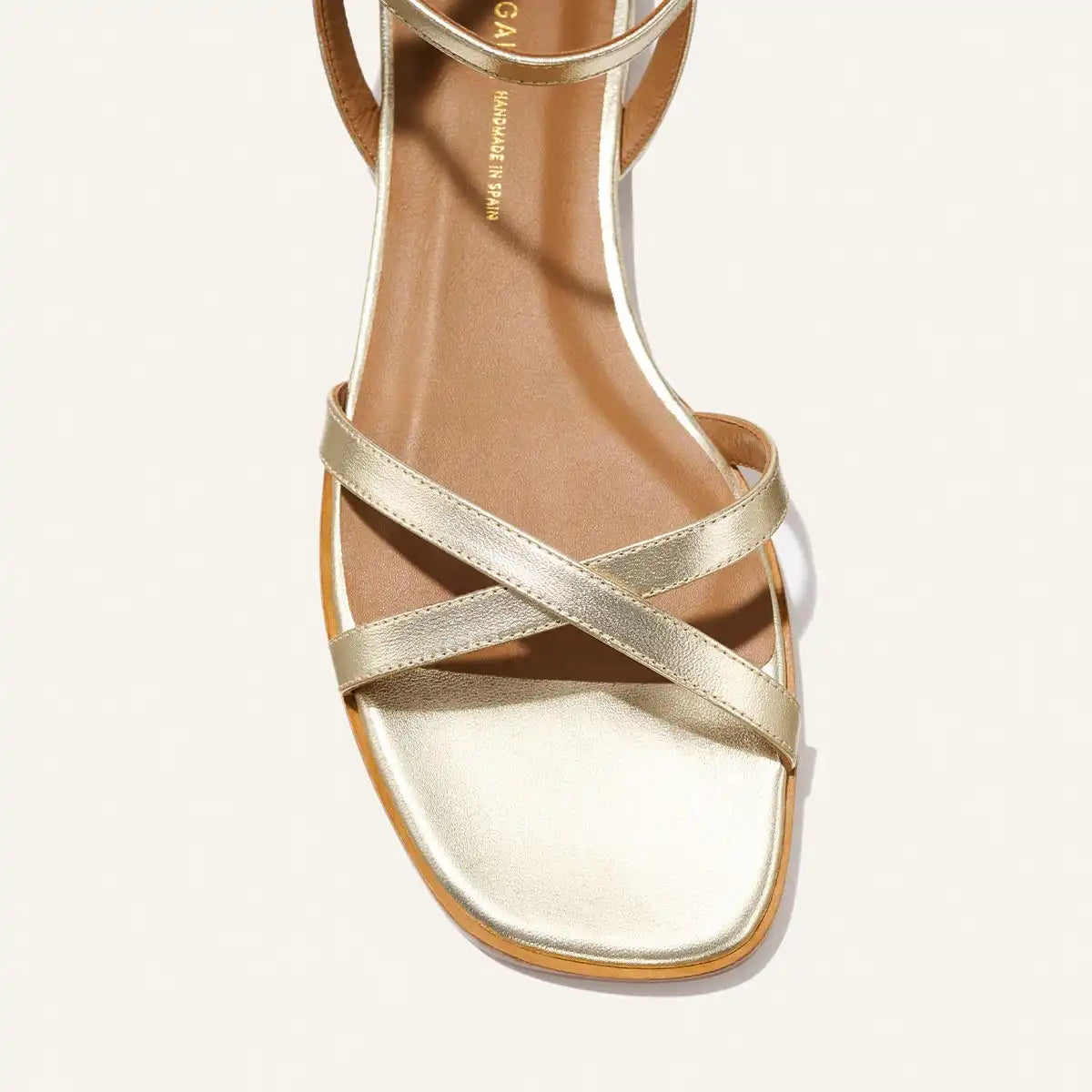 The Flat Sandal - Champagne Nappa