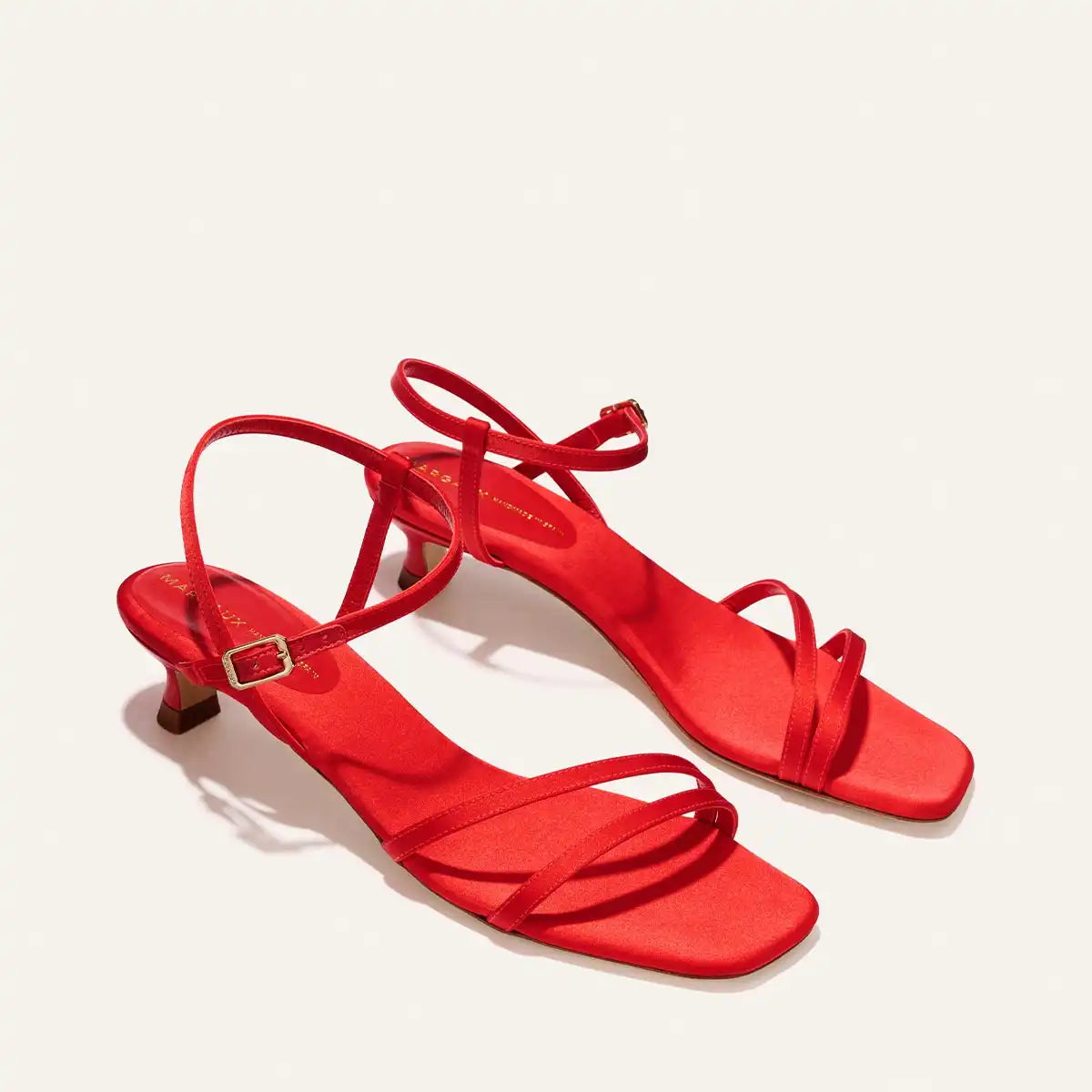 The Dylan Sandal - Poppy Satin