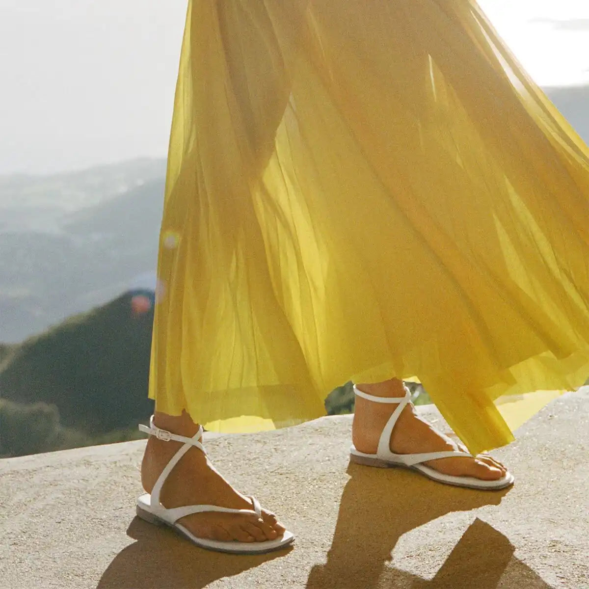 The Palermo Sandal - Ivory Nappa